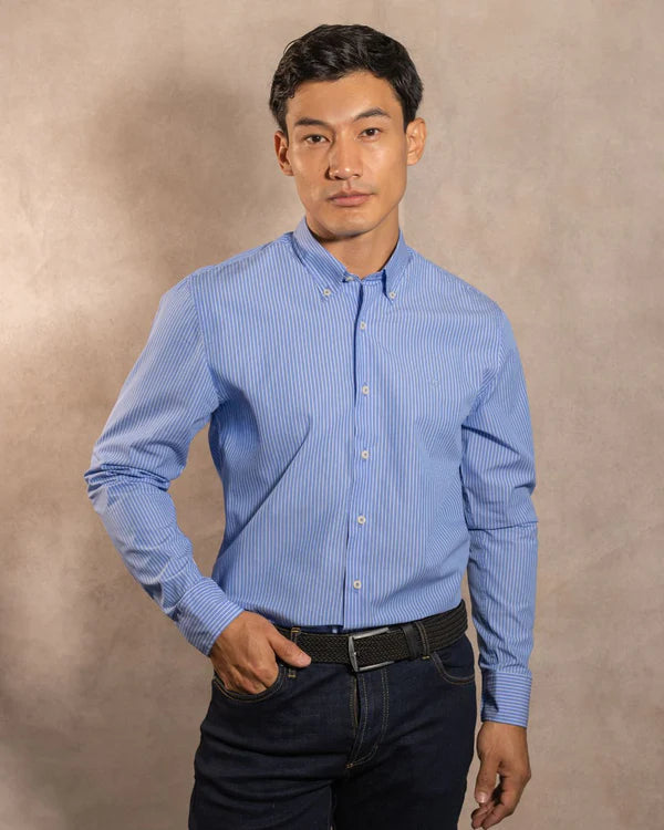 The Impeccable Shirt™ | Poplin Blue Stripes