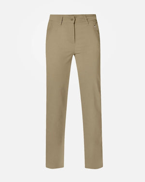 Pantalón elástico chino color Marfil para mujer marca DANTE foto mockup