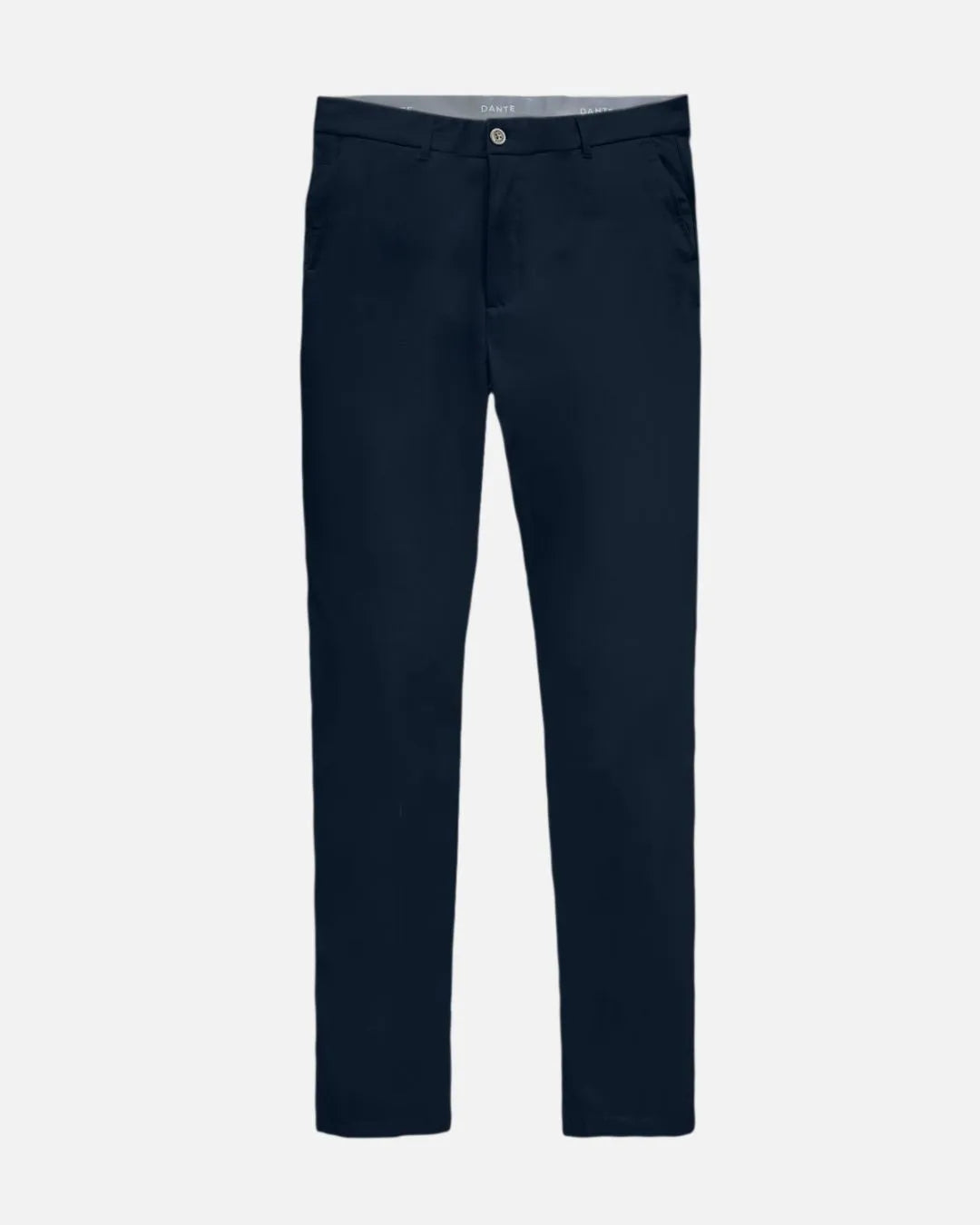 Pantalón performance antimanchas Dark Blue para hombre marca DANTE tallaje regular fit foto mockup
