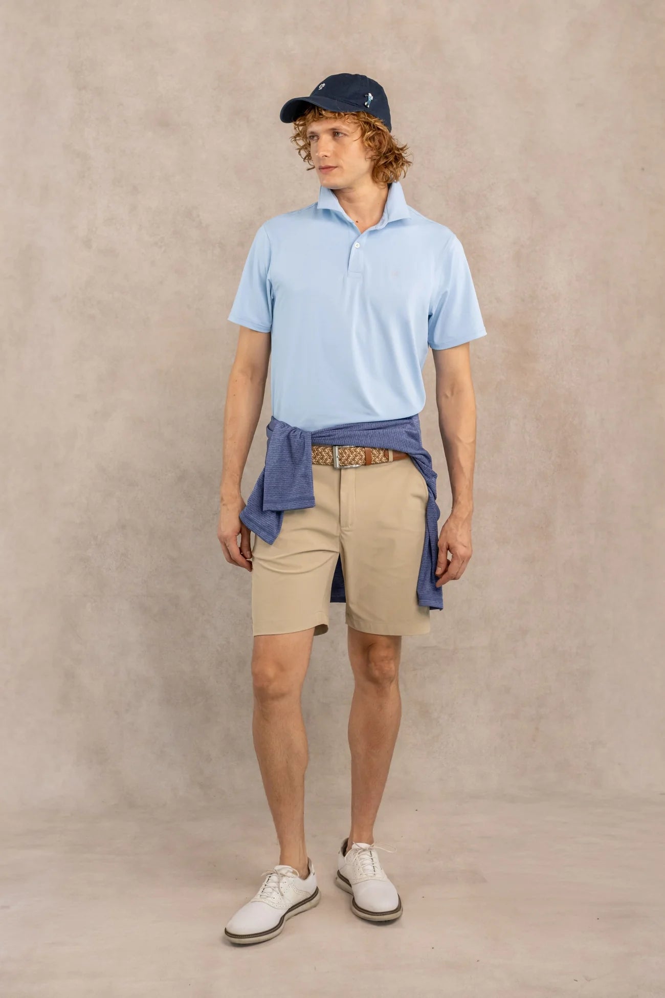 Wrinkle-Free Performance Light Blue Polo