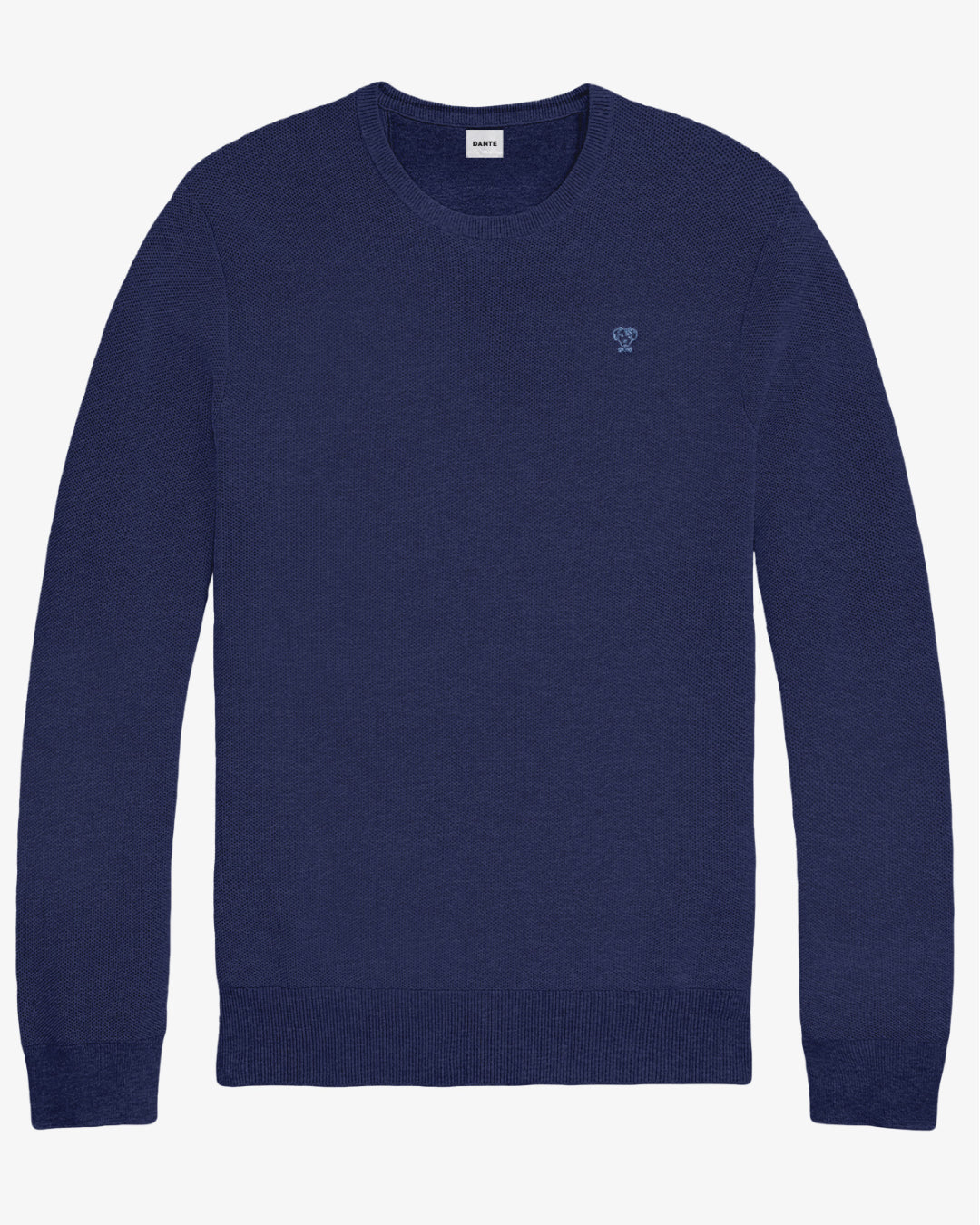Sueter Tejido Azul Oscuro Cuello Redondo para hombre marca DANTE foto mockup