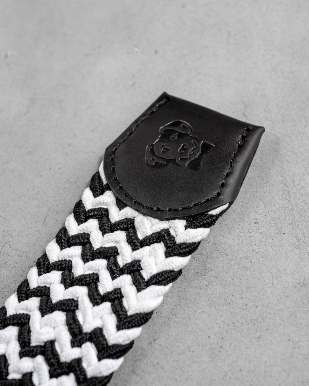 Braided Golf White & Black Belt