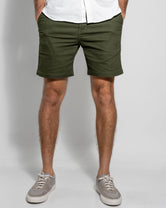 Milirary Green Stretch Shorts Slim - Fit